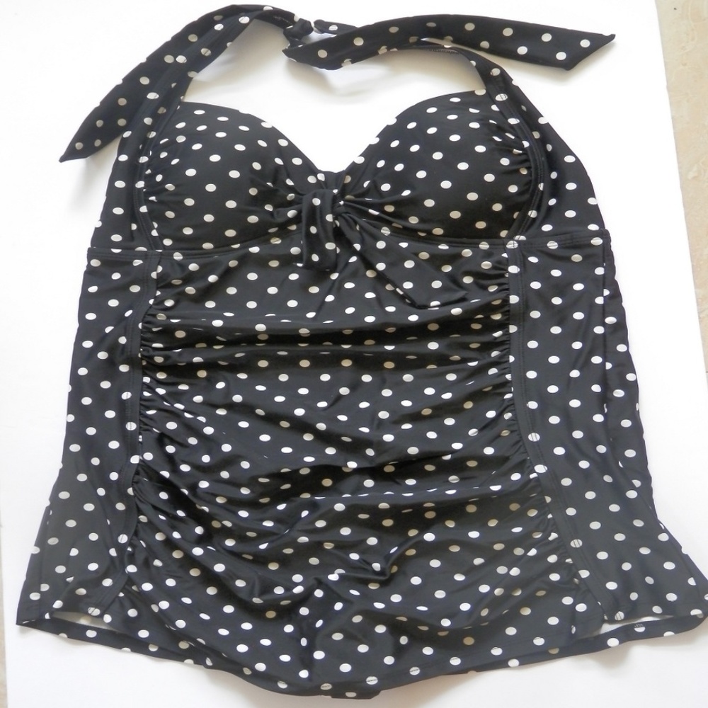 Merona One Piece B/W Polka Dot Swimsuit